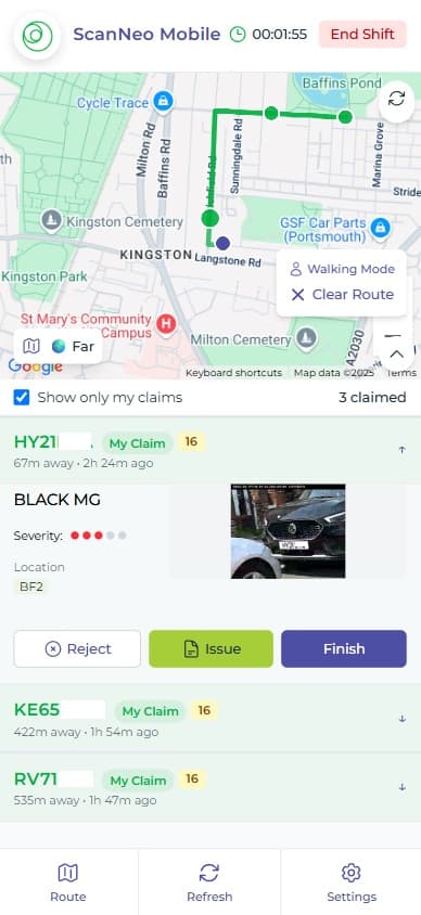ScanNeo CEO Mobile App Interface